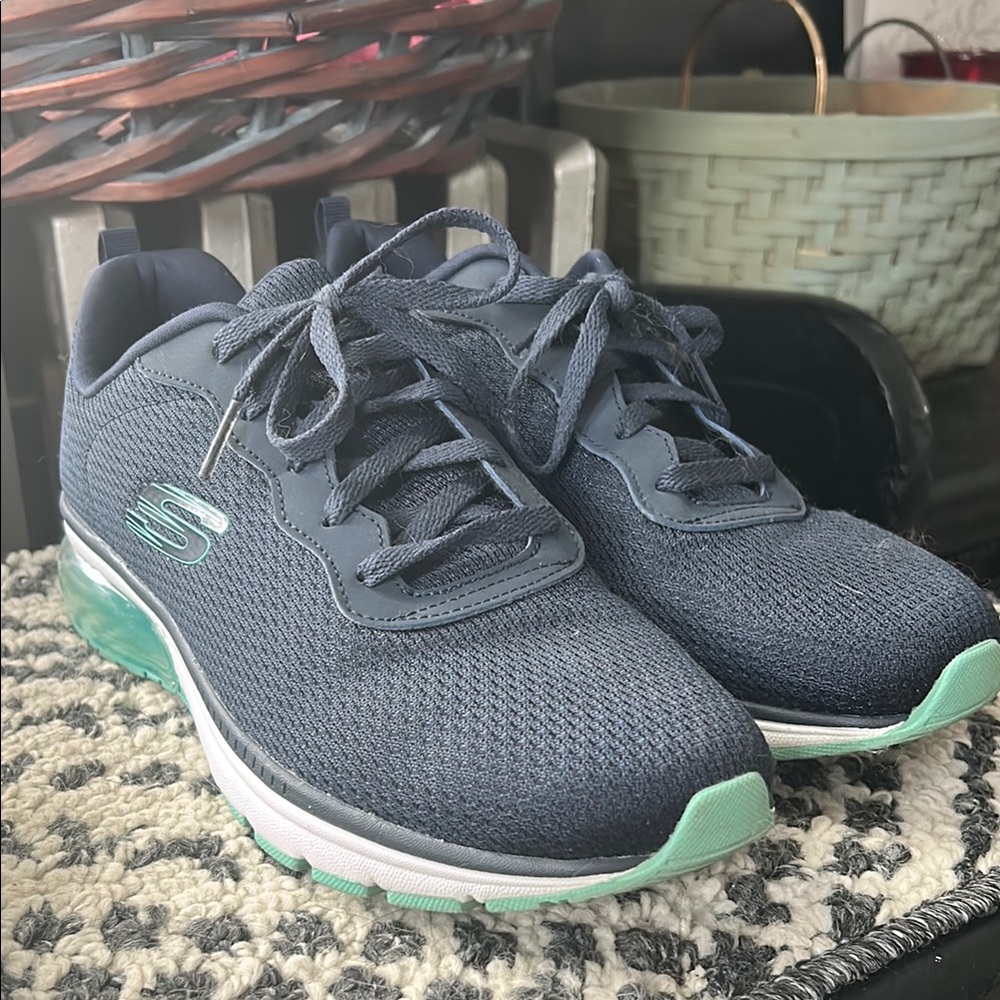 Skechers Navy and Teal Running Shoes